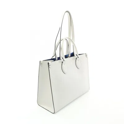 Pre-owned Louis Vuitton Blanc White Epi Leather Tote Bag ()
