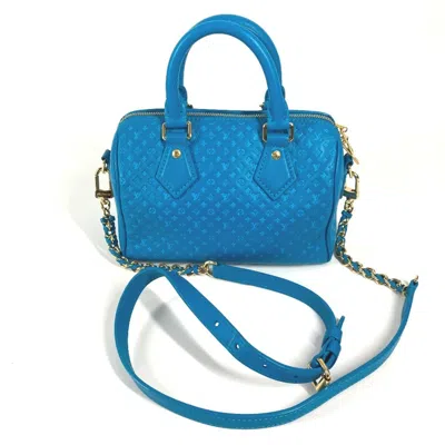 Pre-owned Louis Vuitton Blue Leather Handbag Shoulder Bag ()