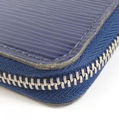 Pre-owned Louis Vuitton Blue Leather Long Wallet (bi-fold) ()