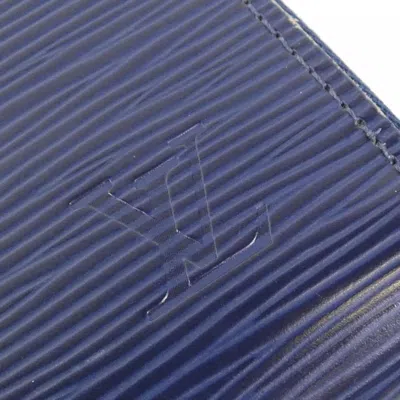 Pre-owned Louis Vuitton Blue Leather Long Wallet (bi-fold) ()