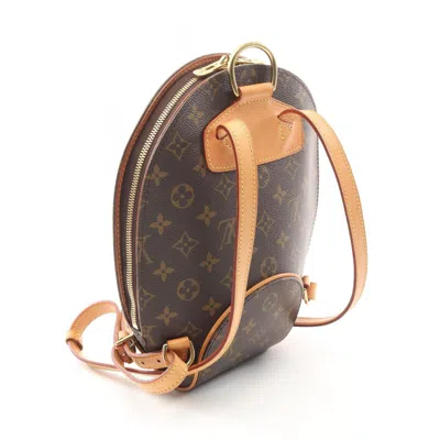 Pre-owned Louis Vuitton Brown Coated Canvas Leather Backpack ()
