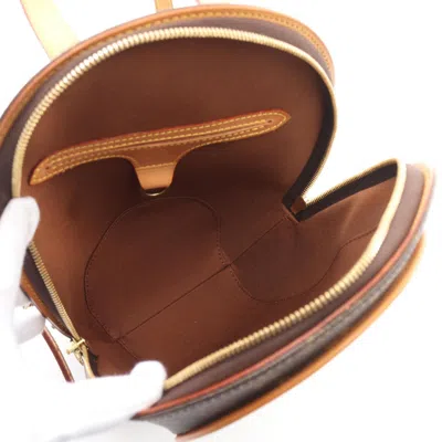 Pre-owned Louis Vuitton Brown Coated Canvas Leather Backpack ()