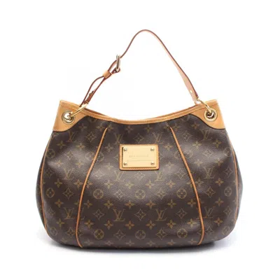 Pre-owned Louis Vuitton Brown Coated Canvas Leather Shoulder Bag ()