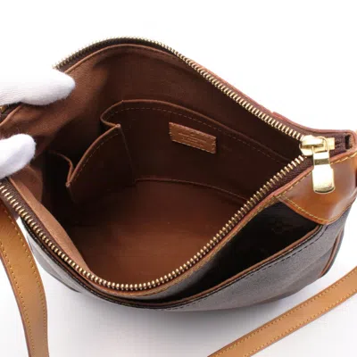Pre-owned Louis Vuitton Brown Coated Canvas Leather Shoulder Bag ()