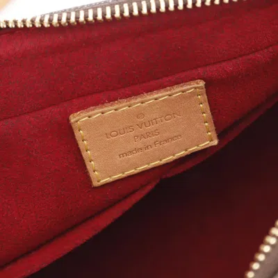 Pre-owned Louis Vuitton Brown Coated Canvas Leather Shoulder Bag ()