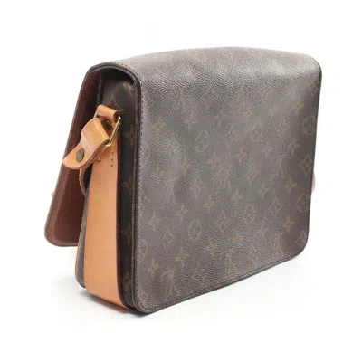 Pre-owned Louis Vuitton Brown Coated Canvas Leather Shoulder Bag ()