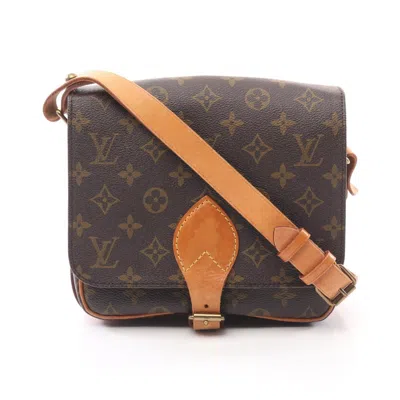 Pre-owned Louis Vuitton Brown Coated Canvas Leather Shoulder Bag ()