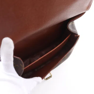 Pre-owned Louis Vuitton Brown Coated Canvas Leather Shoulder Bag ()