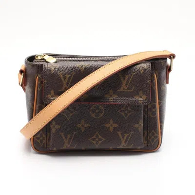 Pre-owned Louis Vuitton Brown Coated Canvas Leather Shoulder Bag ()