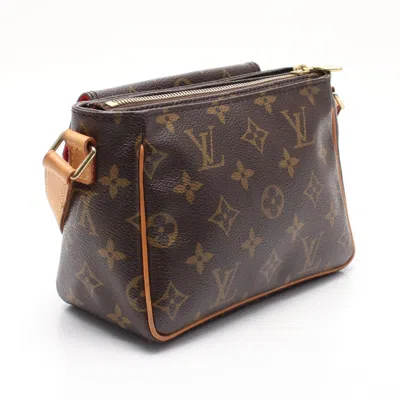 Pre-owned Louis Vuitton Brown Coated Canvas Leather Shoulder Bag ()