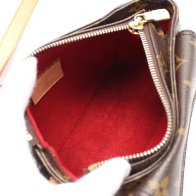 Pre-owned Louis Vuitton Brown Coated Canvas Leather Shoulder Bag ()