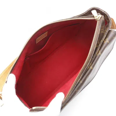 Pre-owned Louis Vuitton Brown Coated Canvas Leather Shoulder Bag ()