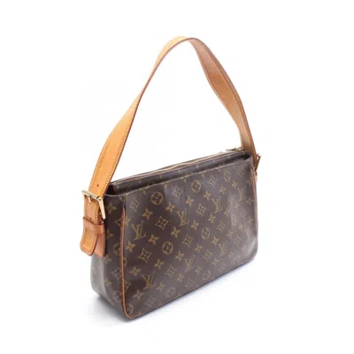 Pre-owned Louis Vuitton Brown Coated Canvas Leather Shoulder Bag ()