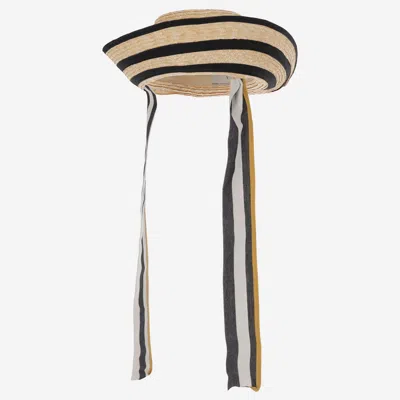 Alexia Alvarez De Toledo Asymmetrical Raffia Hat