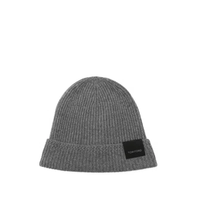 Tom Ford Cashmere Hat Hats Grey In Gray