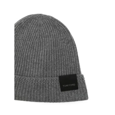 Tom Ford Cashmere Hat Hats Grey In Gray