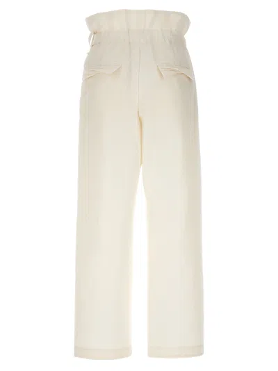 Issey Miyake White Enfold Trousers