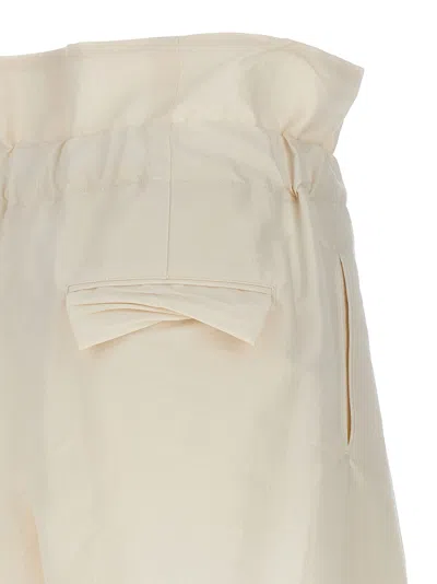 Issey Miyake White Enfold Trousers
