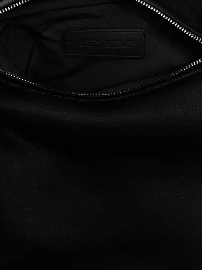 Issey Miyake Enveloping Square Satin Shoulder Bag In Black