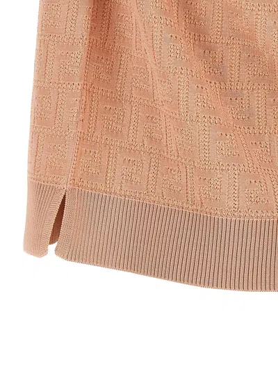 Fendi Peach Crewneck Cropped T-shirt