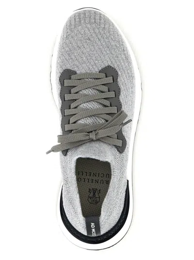 Brunello Cucinelli Knitted Sneakers Gray