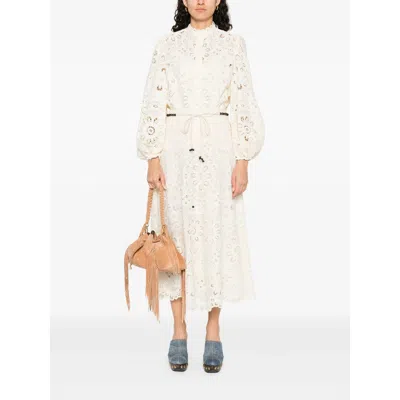 Zimmermann Floral-embroidered Shirt In White