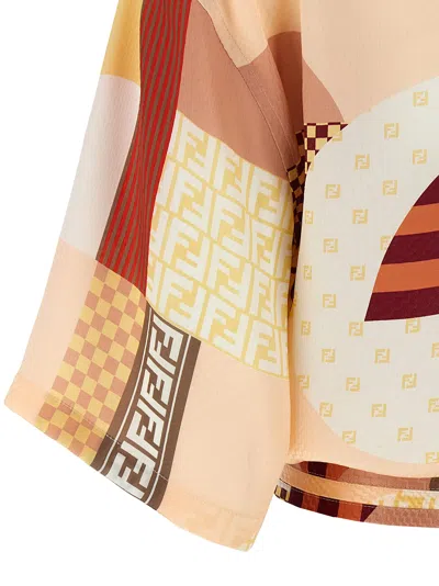 Fendi Camicia In Seta Stampata Donna
