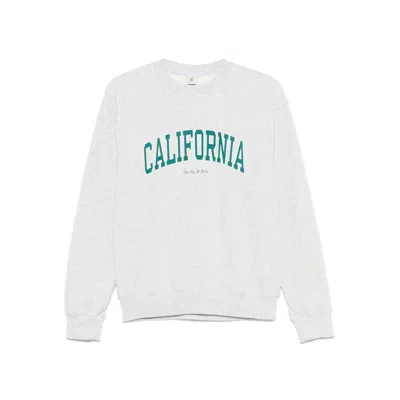 Sporty And Rich Womens Heather Gray Sports California Cotton-jersey Sweatshirt