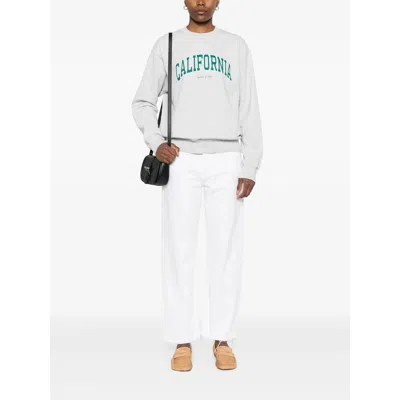 Sporty And Rich Womens Heather Gray Sports California Cotton-jersey Sweatshirt