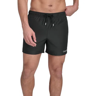 Calvin Klein Men's Logo Swim Shorts In Black