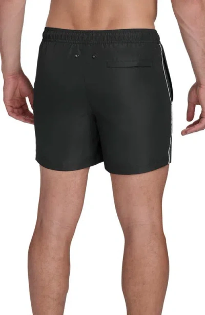 Calvin Klein Men's Logo Swim Shorts In Black