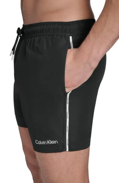 Calvin Klein Men's Logo Swim Shorts In Black