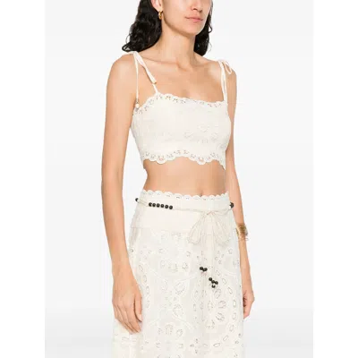 Zimmermann Rhiannon Embroidered Bodice In Neutral