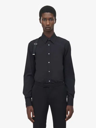 Alexander Mcqueen Alexander Mc Queen Harness Shirt With T Buckle In Black
