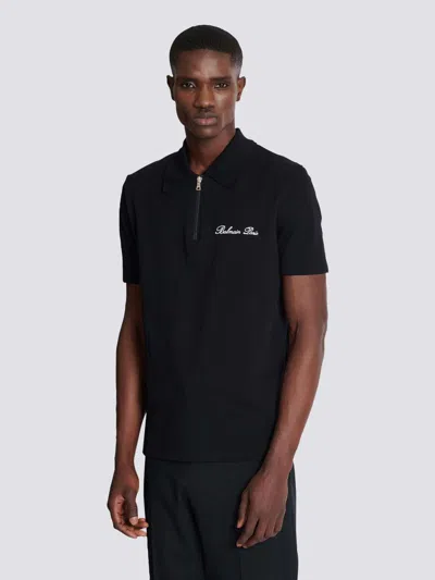 Balmain Signature Black Cotton T-shirt
