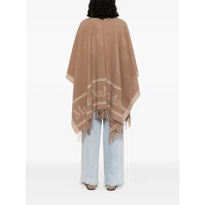 Max Mara Hildestd Cape In Brown