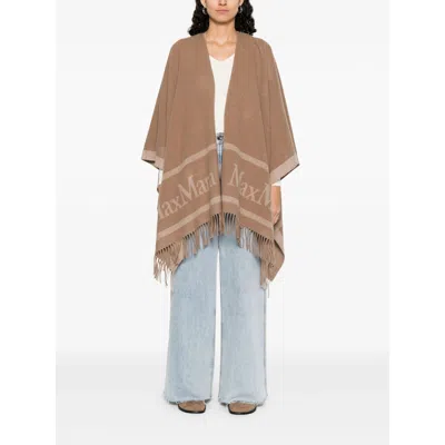 Max Mara Hildestd Cape In Brown