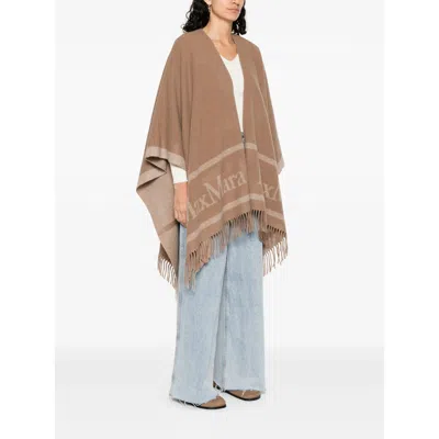 Max Mara Hildestd Cape In Brown