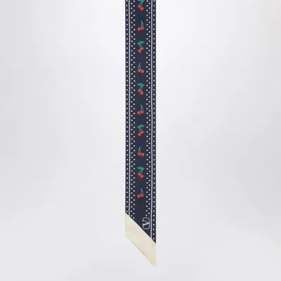Valentino Cherryfic Silk Bandeau Scarf