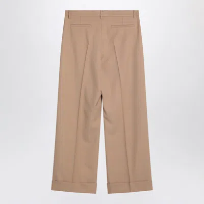 Valentino Garavani Camel-coloured Trousers In Brown