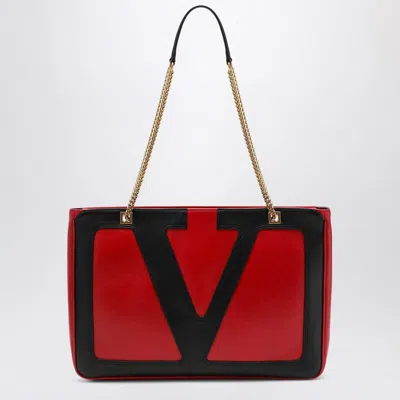 Valentino Medium Viva Superstar Bag Red/black In Red