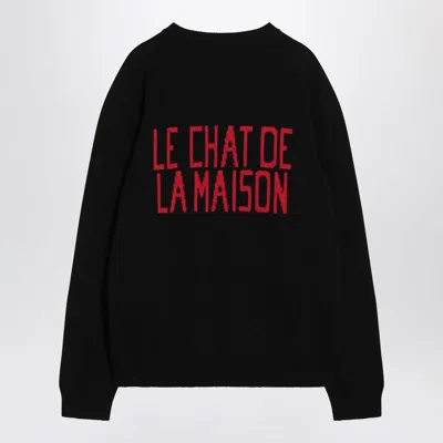 Valentino Garavani Sweater With Le Chat De La Maison Patch In Black