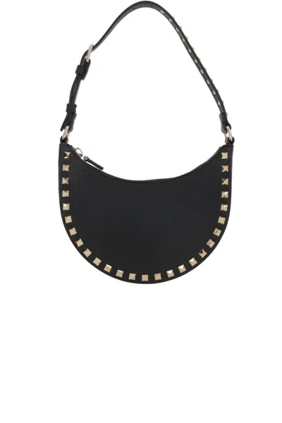 Valentino Rockstud Leather Mini Hobo Bag