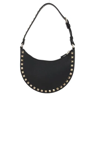 Valentino Rockstud Leather Mini Hobo Bag