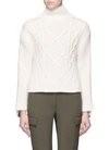 RAG & BONE 'Ida' button seam mixed knit turtleneck sweater