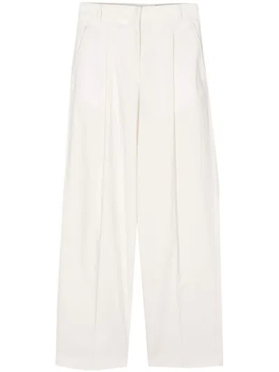 Officine Generale Pleated Poplin Straight Trousers