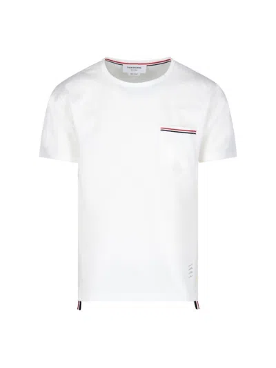 Thom Browne Rwb Pocket T-shirt In White