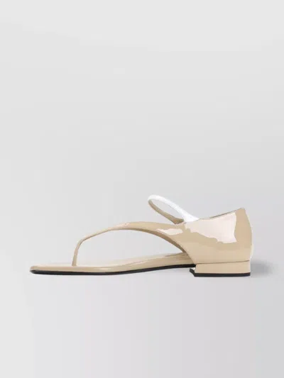 Miu Miu Calf Leather Sandals Ankle Strap
