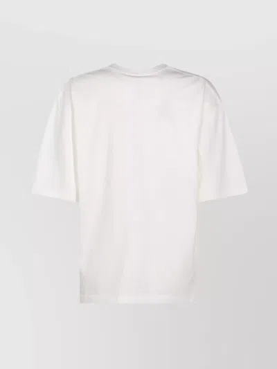 Anine Bing Graphic Crew Neck Top In White