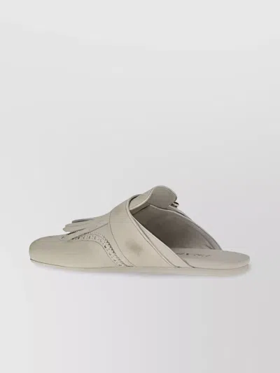 Prada Slippers Shuffle In Pelle Avorio Donna